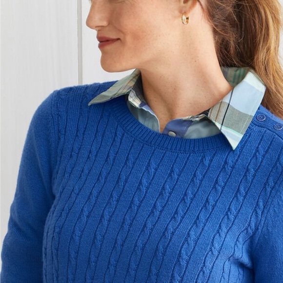 NWOT Talbots Spring Fever Cotton Plaid Button Up - Picture 4 of 8